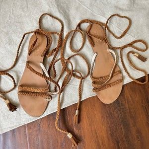 RAYE Sadie Gladiator Sandal Braided in Brown